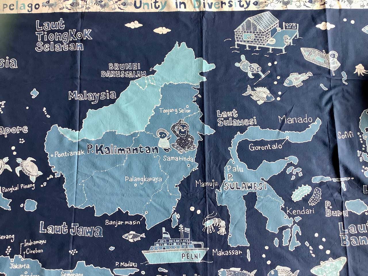 インドネシア地図（カリマンタン、スラウェシ）