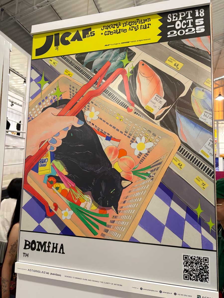 「くすっ」となる絵。タイのアーティストBomfha「Supermeowket」